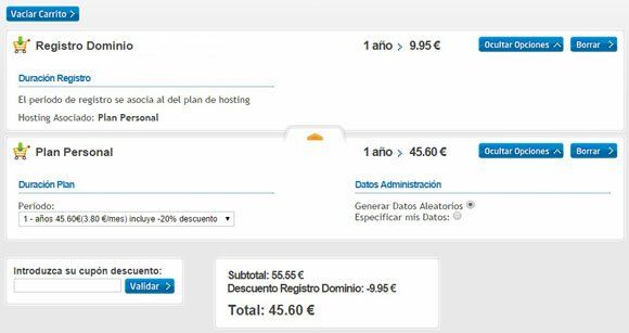 Cupón descuento Evidalia Hosting